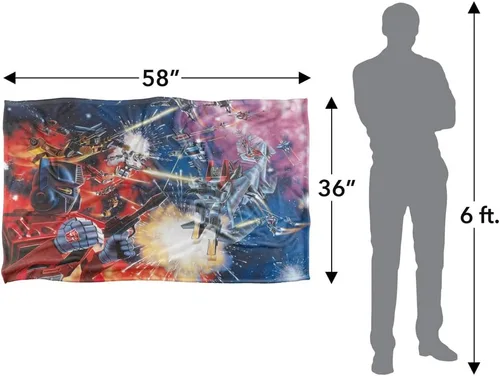 Miniatura 5 de Manta Transformers, 36 x 58 pulgadas, Autobot Box Art Silky Touch Super Soft