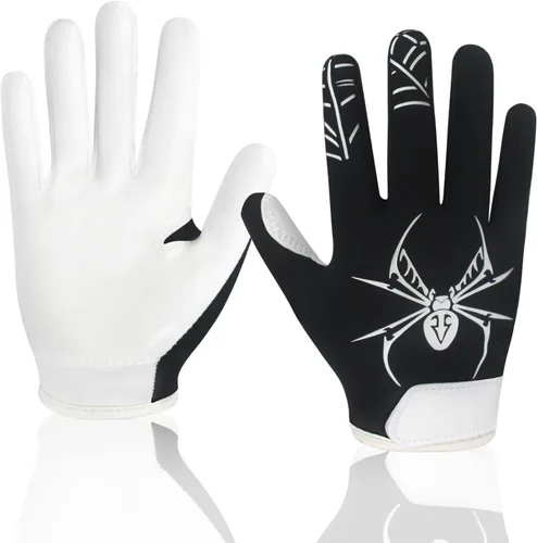 Miniatura 22 de Guantes de receptor de fútbol americano para niños - Agarre de silicona antideslizante y parte trasera de licra transpirable para un mejor control