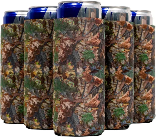 QualityPerfection Fundas delgadas para enfriar latas, diseño de cerveza/bebida energética, soporte de neopreno de 12 onzas, termoenfriadores para