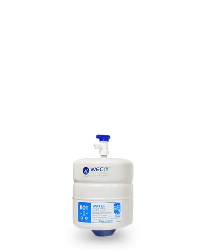 Miniatura 13 de Tanque de almacenamiento de agua a presión - Tanque de agua de ósmosis inversa con conexiones de acero inoxidable y válvula de bola - Sistema