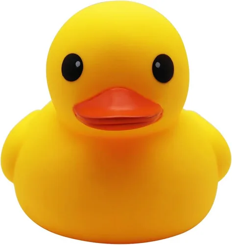 Juguete de baño de pato Happy Trees Pato de baño grande Pato de goma chirriante para baby shower, 18 cm
