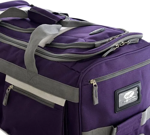 Miniatura 4 de Olympia Bolsa de lona con ruedas y 8 bolsillos, Lavanda oscuro), SRD-22-DL