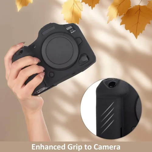 Miniatura 7 de MUZIRI KINOKOO Funda de silicona compatible con cámara digital Canon EOS R5 Mark II, goma blanda EOS R5 Mark II/EOS R5 II, funda protectora