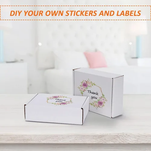 Miniatura 5 de HORLIMER - Cajas de envío pequeñas de 7x5x2, conjunto de 50, caja de cartón corrugado blanca para envío de correspondencia