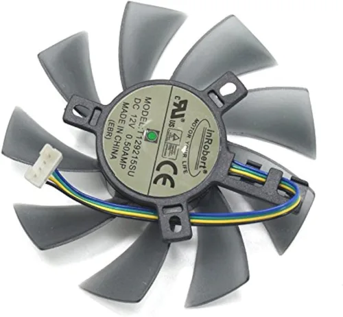 Miniatura 5 de Ventilador de tarjeta gráfica de dos rodamientos de bolas DIY 3.346 in de diámetro 1.575x1.575x1.575 in ventilador de refrigeración para MSI 1 par