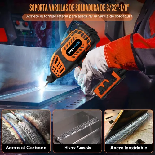 Miniatura 6 de Soldador portátil de mano, máquina de soldadura portátil de 110 V, inversor IGBT con 5 corrientes ajustables, pistola soldadora ARC se adapta a