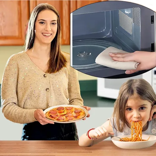 Miniatura 4 de Microwave Plate Round Glass Tray Microwave Oven Cooking Plate , For 9.6" 10.6'' 12.4'' Microwave Oven Flat Turntable Plate Replacement Flat Base