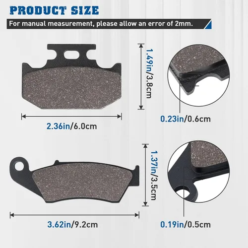 Miniatura 3 de Pastillas de freno delanteras y traseras para Suzuki DR650 1996-2016 350 DR350 1997-1999 DRZ250 DR-Z250 2001-2007 RMX250 1996-1998 Kawasaki KDX200
