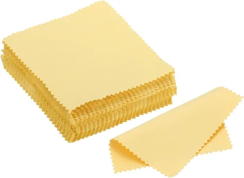Miniatura 6 de PATIKIL Paño de limpieza de joyas de 3.94 x 3.94 pulgadas, 50 piezas de paño de pulido de microfibra de doble cara para joyas de plata, oro, latón
