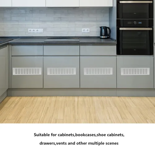 Miniatura 7 de 2 fundas para ventilación de aire, rejilla de ventilación de aleación de aluminio blanca rectangular, cubierta de rejilla de metal para armario