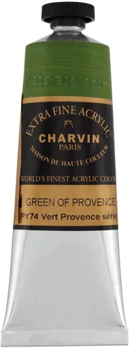 Miniatura 62 de Charvin Pintura acrílica profesional extrafina – verde absenta, tubo de 2.1 fl oz, pigmentos de triple fresado, resistente a la luz, pinturas