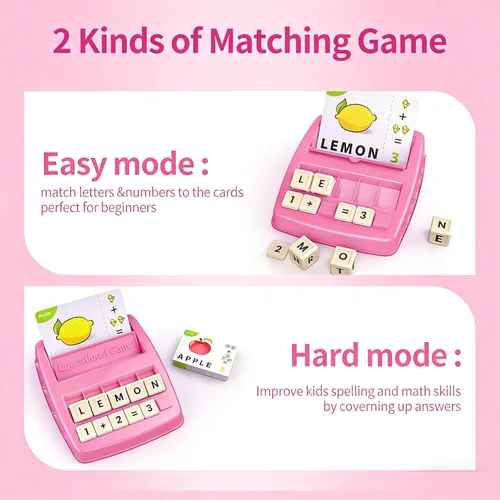 Miniatura 3 de Juego de cartas didácticas 2 en 1 y cartas educativas a juego para niños de 3 a 6 años, juguetes de aprendizaje, alfabeto fonético ABC, ortografía
