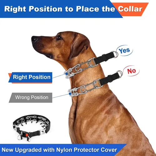 Miniatura 7 de Supet Collar de entrenamiento para perros pequeños, medianos y grandes, con hebilla de liberación rápida, ajustable, sin tirones, con cubierta