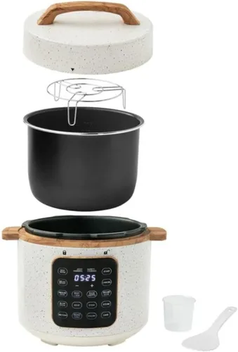 Miniatura 7 de P.W Linen Speckle - Olla a presión de 6 cuartos de galón con pantalla de control táctil, cocina multifunción programable