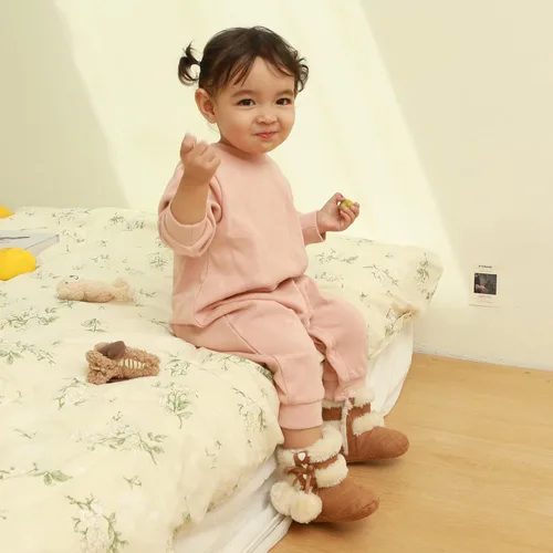 Miniatura 5 de Botas Estamico de invierno, con lazo, de nieve, de felpa, para niña