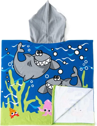 Miniatura 23 de NovForth Toalla de Playa para Niños y Niñas, Envoltorio de Toalla de Baño con Capucha de Cocodrilo, Toalla de Piscina para Niños Pequeños con Capucha