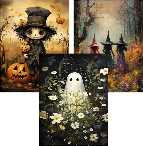 Miniatura 11 de Meothan Paquete de 6 Kits de Pintura de Diamantes Paisaje Lunar Kits de Arte de Diamantes para Adultos Principiantes, Pintura de Taladro Redondo