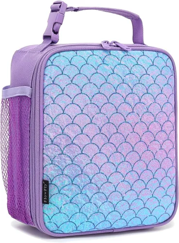 Miniatura 28 de FlowFly Lonchera para niños, bolsa suave aislada, mini hielera para el regreso a clases, kit de bolsa térmica para comidas, para niñas, niños, robot
