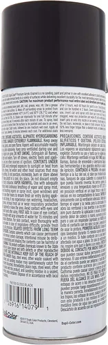 Miniatura 2 de Dupli-Color EPAE100 - Pintura en aerosol de esmalte acrílico de alta calidad, color negro brillante, lata de aerosol de 12 onzas Brillo negro