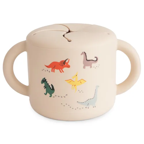 Miniatura 26 de mushie - Taza para merienda de silicón, contenedor de alimentos a prueba de derrames para niños pequeños y bebés (arena movediza)