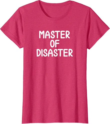Miniatura 10 de Camiseta divertida con texto en inglés "Master Of Disaster
