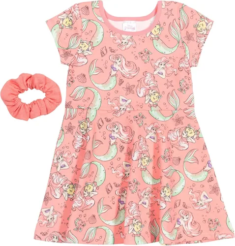 Disney Princesa Frozen Minnie Mouse Moana Mulan La Sirenita Cenicienta Skater Vestido con coletero para bebé a niño grande
