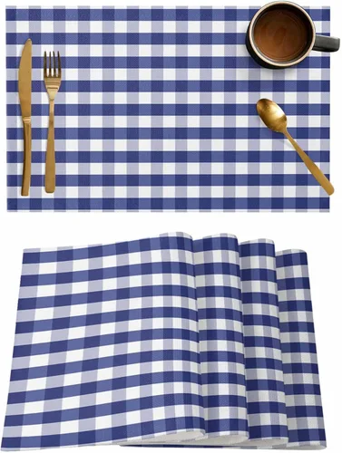 Miniatura 78 de Juego de 4 manteles individuales Boho de otoño, calabazas de acuarela para Acción de Gracias, resistentes al calor, lavables, para mesa, manteles