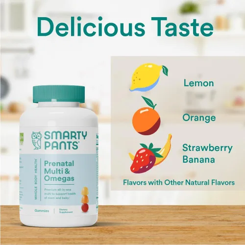 Miniatura 7 de SmartyPants Vitaminas prenatales para mujeres, gomitas multivitamínicas: aceite de pescado Omega 3 (EPA/DHA), biotina, metilfolato, vitamina D3, C