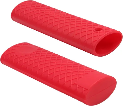 Miniatura 12 de Bettomshin 3 soportes de silicona para mango caliente, 6.102 in/6.1 pulgadas, funda antideslizante de silicona para ollas, resistente al calor, Negro