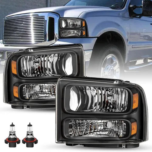 SOCKIR - Juego de faros compatibles con Ford F250 F350 F450 F550 Super Duty 2005-2007 / 2005 Ford Excursion lado del conductor y del pasajero con