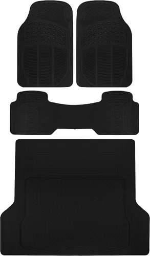 Miniatura 17 de BDK ProLiner Alfombrillas para automóvil, camiones, SUV, 2 piezas para todo tipo de clima con diseño de ajuste universal, tapetes duraderos