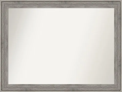 Miniatura 94 de Amanti Art Espejo de pared personalizado no biselado (24.5 x 24.5 pulgadas), marco gris marrón alta, varios tamaños personalizados, espejo de baño