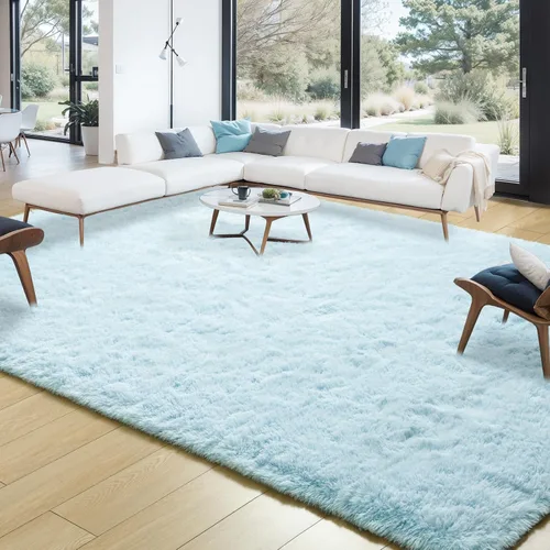 Miniatura 87 de Merelax Alfombra Moderna Suave y Esponjosa Shaggy para Dormitorio Sala de Estar Decoración de Sillas Pequeñas Alfombras Tapetes para Pies Piso, Verde