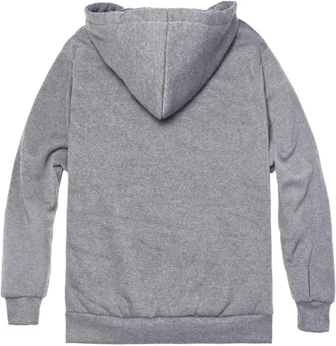Miniatura 4 de Gary Com - Sudadera de sherpa pesada con capucha para hombre, forro de vellón grueso, con cremallera completa, cálida chaqueta de trabajo