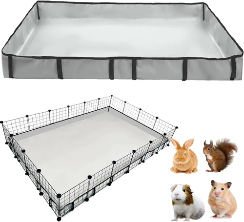Miniatura 12 de DZWLKJ Forro de jaula de conejillo de indias, base impermeable y lavable, 28 x 56 pulgadas, adecuado para conejos, chinchillas, erizos, hurones