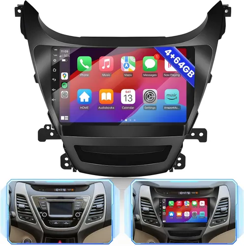 Miniatura 4 de Hikity 4+64G Android 15 Estéreo de coche para Hyundai Elantra 2014-2016, radio de pantalla táctil de 9 pulgadas con CarPlay, Android Auto