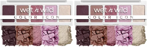 Miniatura 11 de wet n wild Color Icon - Paleta de 5 bandejas de maquillaje de sombra de ojos, camuflaje rosa, mate, brillante, metálico, de larga duración, rico