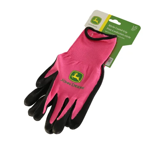 Miniatura 3 de John Deere JD00021 - Guantes de trabajo con palma de espuma de nitrilo para mujer, guantes ligeros con muñeca elástica, puño superior de banda