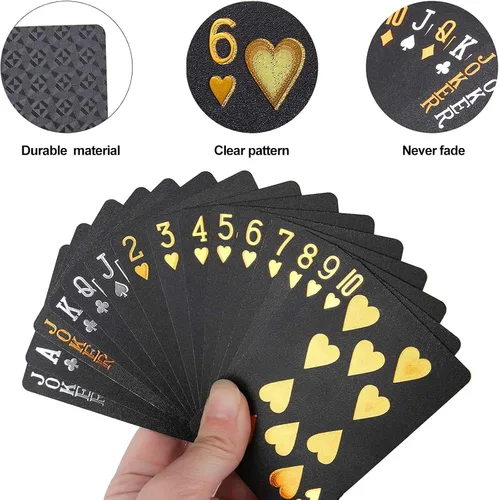 Miniatura 4 de Merytes 2 barajas de cartas de póquer impermeables y cartas de juego con tarjetas de truco clásicas de PVC de plástico flexible