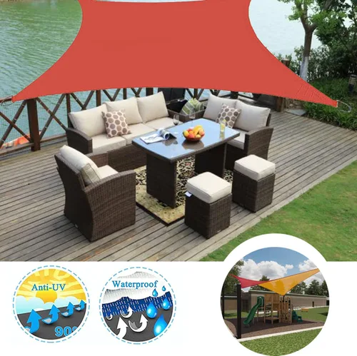 Miniatura 23 de Toldo tipo vela para exteriores, 10 x 20 pies, vela impermeable con bloqueo UV, tela resistente, protección solar, resistente al viento, grado Verde