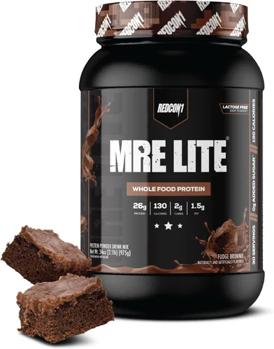 Miniatura 12 de REDCON1 MRE Lite Proteína en Polvo de Alimentos Integrales, Pan de Plátano y Nueces - Reemplazo de Comida Bajo en Carbohidratos y Sin Suero