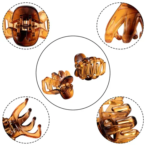 Miniatura 3 de YOHAMA 10 pinzas para el cabello, medianas y pequeñas, de 1.57 pulgadas, pinzas de pulpo de 1.57 pulgadas, pinzas de mandíbula medianas duraderas