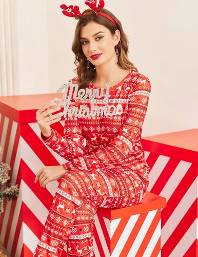 Miniatura 237 de Ekouaer Conjunto de pijama de manga larga para mujer, ropa de dormir suave con cuello redondo y bolsillos
