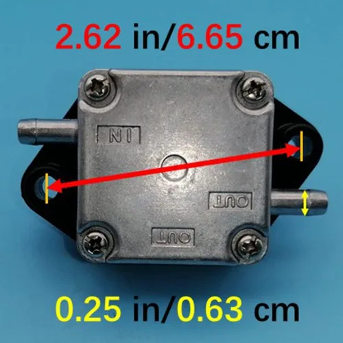 Miniatura 3 de Bomba de combustible para motor fuera de borda Suzuki Yamaha DF 4HP 5HP 6HP 4-Stroke 2 cilindros 15100-91J00 15100-91J01 15100-91J02 67D-24410-00