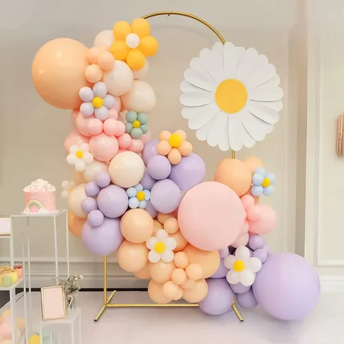 Miniatura 5 de Kit de arco de globos de metal, marco de arco de columna de globo de amor, soporte de arco de corazón de boda, suministros para bodas, novias, día