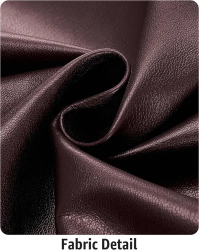 Miniatura 2 de luvamia Pantalones cortos para mujer de piel sintética de cintura alta, pantalones cortos de piel sintética, cintura elástica, faldas fruncidas