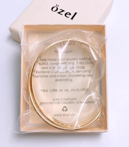 Miniatura 61 de OZEL - Pulseras para mujer, chapados en oro real de 18 quilates, pulseras de oro de cristal colorido para regalos