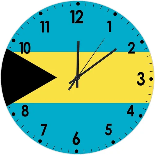 Miniatura 516 de Cheyan Reloj de pared con bandera de Canadá de 12 pulgadas, silencioso, sin tictac, de PVC, funciona con pilas, reloj redondo decorativo, regalo