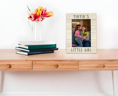 Miniatura 5 de Collar de Fotos Yiayia 4x6, Collar de Fotos de Madera Yiayia, Regalos de Navidad, Día de la Madre y Cumpleaños para Yiayias de su Nieta, Pequeños
