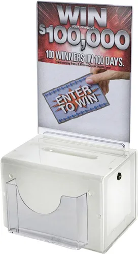 Miniatura 5 de Azar - Caja de lotería, transparente, extra grande Claro